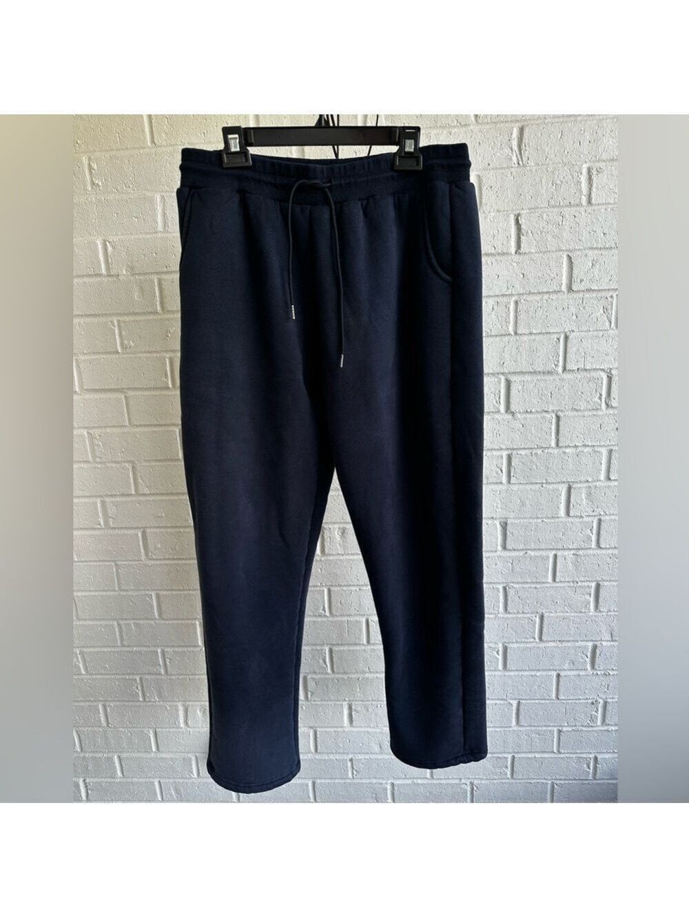 Lentta Men's Navy Fleece Sweatpants Warm Athletic Sherpa Lined Track Joggers XXL